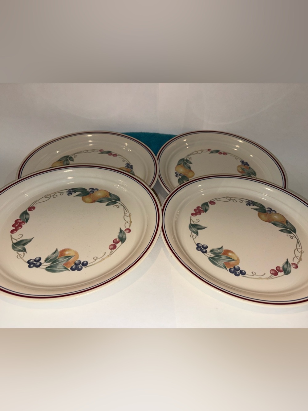Corelle abundance pattern 10.25” dinner plates, Set of 4